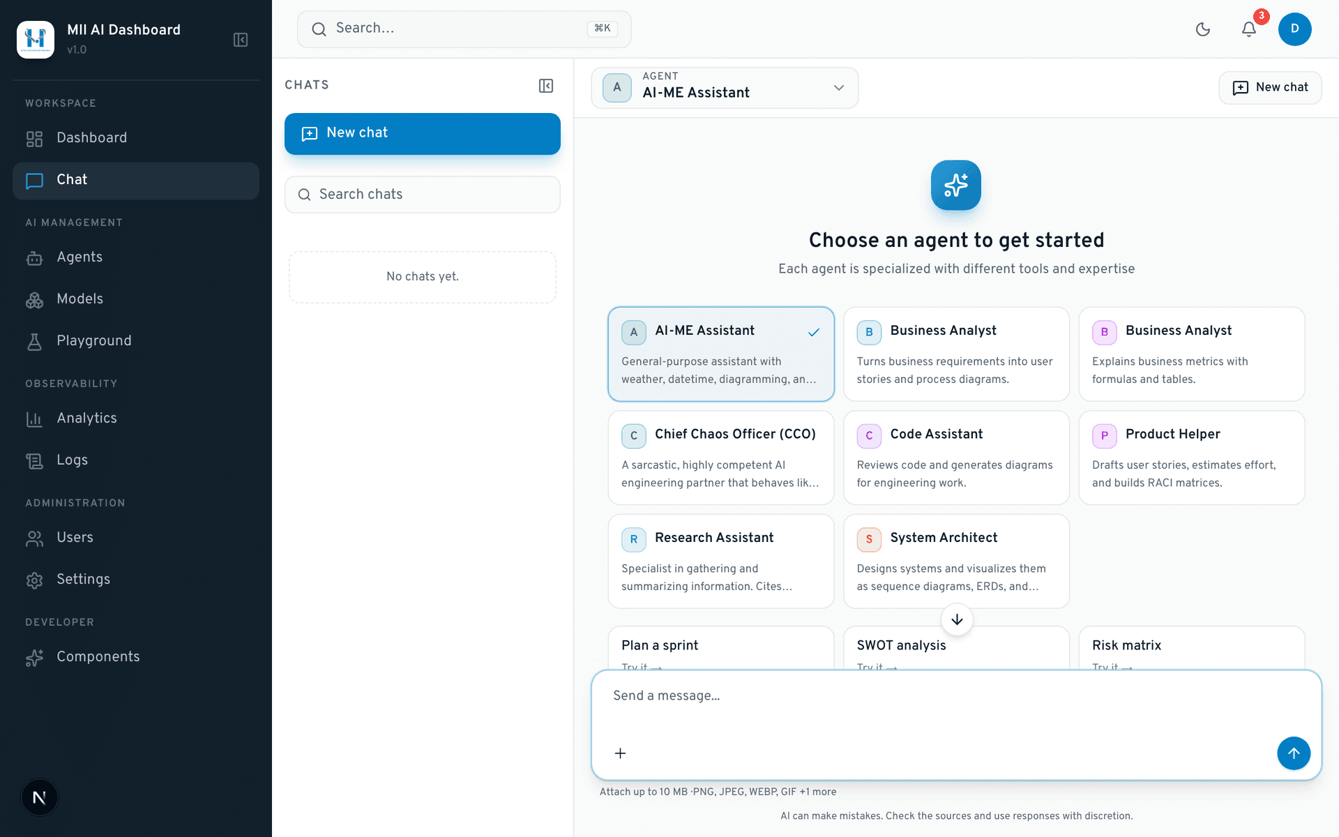 MII AI Dashboard Template screenshot 4