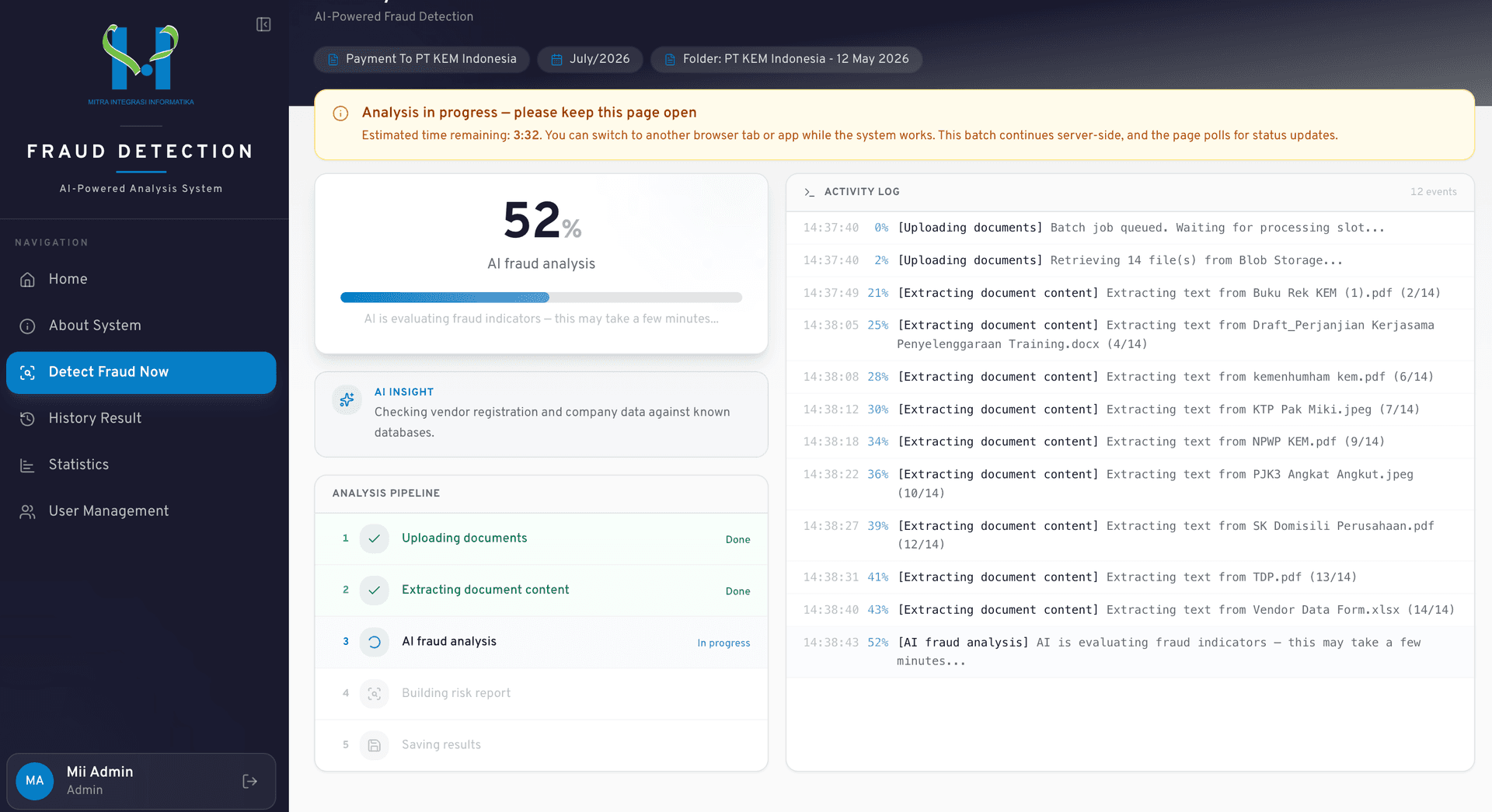 Process Detect Fraud